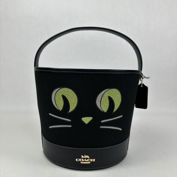 COACH   CW532  Trick Or Treat Bucket With Halloween Cat - Picture 1 of 12